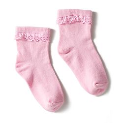 Cute Walk by Babyhug Knit Ankle Length Socks with 3D Lace Detailing Pack of 3 - Multicolor