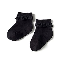 Cute Walk by Babyhug Knit Ankle Length Socks with 3D Lace Detailing Pack of 3 - Multicolor