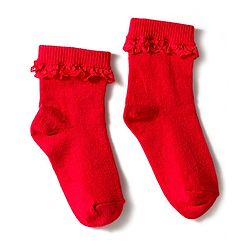 Cute Walk by Babyhug Knit Ankle Length Socks with 3D Lace Detailing Pack of 3 - Multicolor