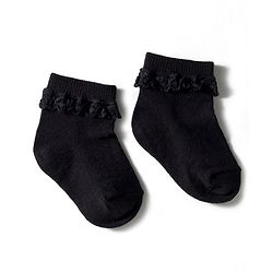 Cute Walk by Babyhug Knit Ankle Length Socks with 3D Lace Detailing Pack of 3 - Multicolor