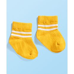 Cute Walk by Babyhug Knit Ankle Length Anti Bacterial Socks with Stripes & Vehicle Design Pack of 3 - Navy Blue & Light Blue