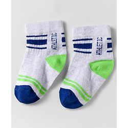 Cute Walk by Babyhug Knit Anti Bacterial Ankle Length Designed Socks  Pack of 3 - Multicolor
