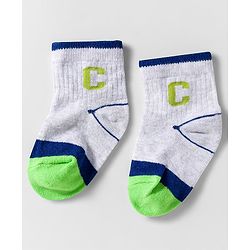 Cute Walk by Babyhug Knit Anti Bacterial Ankle Length Designed Socks  Pack of 3 - Multicolor