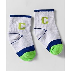 Cute Walk by Babyhug Knit Anti Bacterial Ankle Length Designed Socks  Pack of 3 - Multicolor