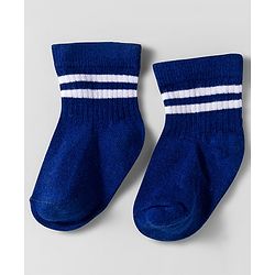 Cute Walk by Babyhug Knit Anti Bacterial Ankle Length Striped Socks Pack of 3 - Multicolor