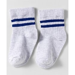 Cute Walk by Babyhug Knit Anti Bacterial Ankle Length Striped Socks Pack of 3 - Multicolor