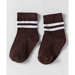Cute Walk by Babyhug Knit Anti Bacterial Ankle Length Striped Socks Pack of 3 - Multicolor