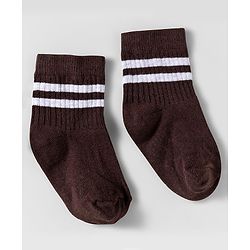 Cute Walk by Babyhug Knit Anti Bacterial Ankle Length Striped Socks Pack of 3 - Multicolor