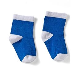 Cute Walk by Babyhug Knit Ankle Length Anti Bacterial Socks with Dino & Stripes Design Pack of 3 - White & Blue