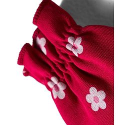 Babyhug 100% Cotton Interlock Knit Mittens & Booties Set with Floral Print - Red