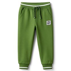 Babyhug Terry Knit Premium Light Gauge Terry Full Sleeves Striped Sweatshirt & Lounge Pant Set With Teddy Bear Patch - Green
