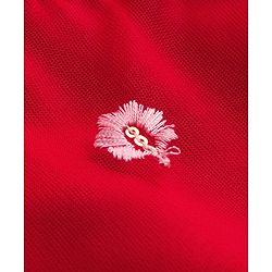 Babyhug Brocade Woven Half Puffed Sleeves Choli Lehenga Set with Dupatta Set & Floral Embroidery - Red