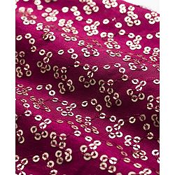 Babyhug Rayon Woven Full Sleeves Solid Kurta Dhoti Set with Sequenced Nehru Jacket - Magenta Pink