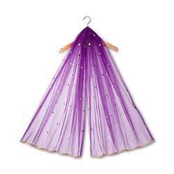 Babyhug Georgette Woven Half Puffed Sleeves Choli Lehenga & Dupatta Set with Floral Embroidery - Purple & Pink