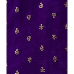 Babyhug Brocade Woven Full Sleeves Kurta Dhoti Set With Floral Foil Print - Purple