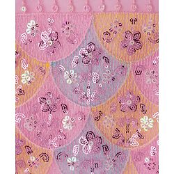 Babyhug Georgette Woven Frill Sleeves Choli Lehenga Set with Dupatta Embroidery & Sequin Detailing - Pink