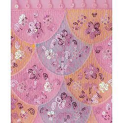 Babyhug Georgette Woven Frill Sleeves Choli Lehenga Set with Dupatta Embroidery & Sequin Detailing - Pink