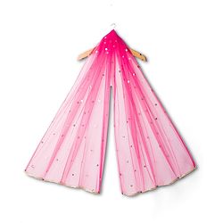Babyhug Georgette Woven Flutter Sleeves Choli Lehenga & Dupatta Set with Floral Embroidery - Fuschia & Yellow