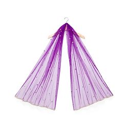Babyhug Woven Three Fourth Sleeves  Embroidered Choli Lehenga Set with Dupatta - Purple