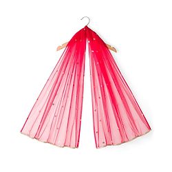 Babyhug Georgette Woven Half Sleeves Choli Lehenga & Dupatta Set with Floral Embroidery - Hot Pink