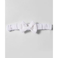Babyhug Cotton Woven Full Sleeves Frock With Inner Tee & Polka Dot Print & Head Band - Peach & White