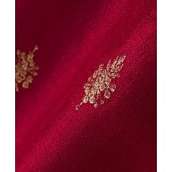 Babyhug Brocade Woven Full Sleeves Kurta Dhoti Set With Floral Foil Print - Red