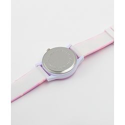 Babyhug Free Size Analog Watch with Butterfly Print - Purple