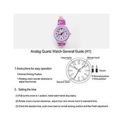 Babyhug Free Size Analog Watch with Butterfly Print - Purple