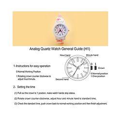 Babyhug Free Size Analog Watch with Butterfly Print - Purple