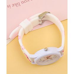 Babyhug Free Size Analog Watch with Butterfly Print - Purple