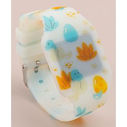 Babyhug Free Size Digital Watch with Baby Dino Print - Multicolor