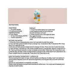 Babyhug Free Size Digital Watch with Baby Dino Print - Multicolor