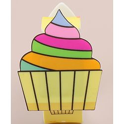Babyhug Free Size Digital Watch with Cupcake Print - Yellow