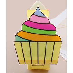 Babyhug Free Size Digital Watch with Cupcake Print - Yellow