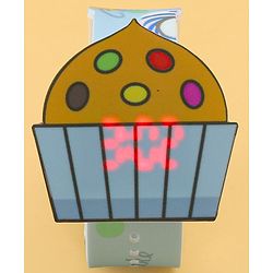 Babyhug Free Size Digital Watch With Cupcake Print - Light Blue