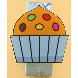 Babyhug Free Size Digital Watch With Cupcake Print - Light Blue