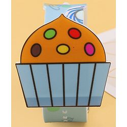 Babyhug Free Size Digital Watch With Cupcake Print - Light Blue