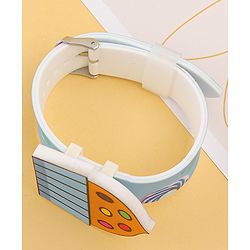 Babyhug Free Size Digital Watch With Cupcake Print - Light Blue
