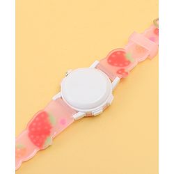 Babyhug Free Size Analog Watch with Strawberry Print - Pink