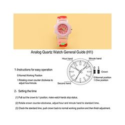 Babyhug Free Size Analog Watch with Strawberry Print - Pink