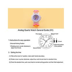 Babyhug Free Size Analog Watch with Floral Print - Purple & Pink