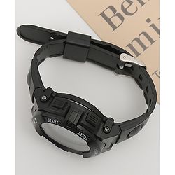 Babyhug Free Size Solid Digital Watch - Black