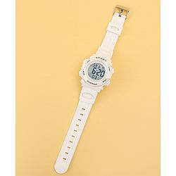 Babyhug Free Size Solid Digital Watch - White