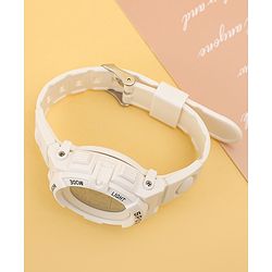 Babyhug Free Size Solid Digital Watch - White