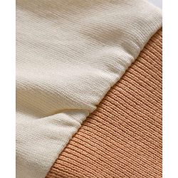 Babyhug Terry Knit Full Sleeves T-Shirt and Trouser Set With Bear Embriodery - Offwhite & Beige