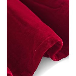 Babyhug Cotton Velour Full Sleeves Solid Color Front Open Frock - Maroon