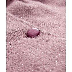 Babyhug Woven Full Sleeves Cape Style Solid Overcoat With Fur Collar - Purple