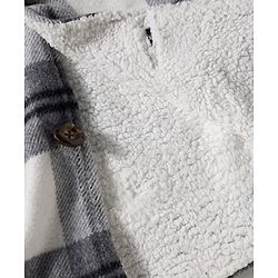 Babyhug Woven Full Sleeves Checks Hooded Overcoat - Black & White