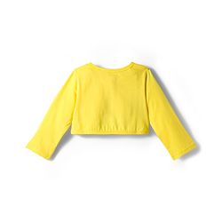 Babyhug Cotton Woven Floral Printed Frock with Three Fourth Sleeves Jacket - Yellow