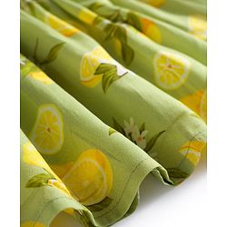 Babyhug Cotton Woven Floral Printed Frock with Three Fourth Sleeves Jacket - Yellow